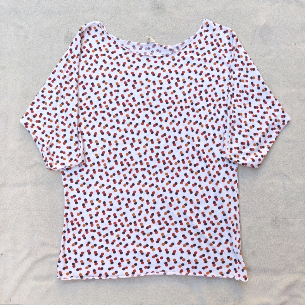 Anthropologie Tiny Polka Dot Dolman Sleeve Shirt